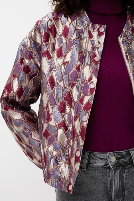 EsQualo multi color dames jas | Close up