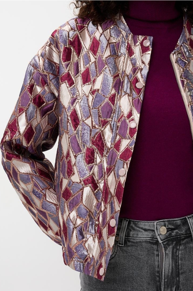 EsQualo multi color dames jas | Close up