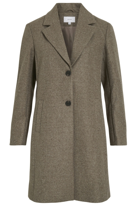 Vila taupe dames jas | Vooraanzicht