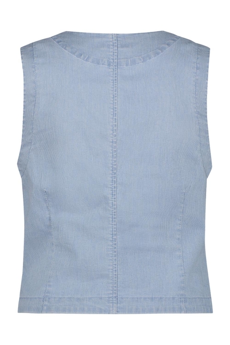 Red Button blauwe dames gilet | Achteraanzicht
