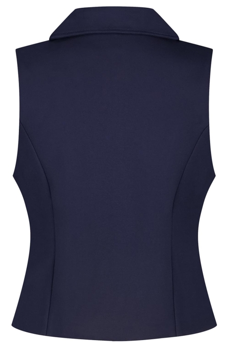 Red Button blauwe dames gilet | Achteraanzicht