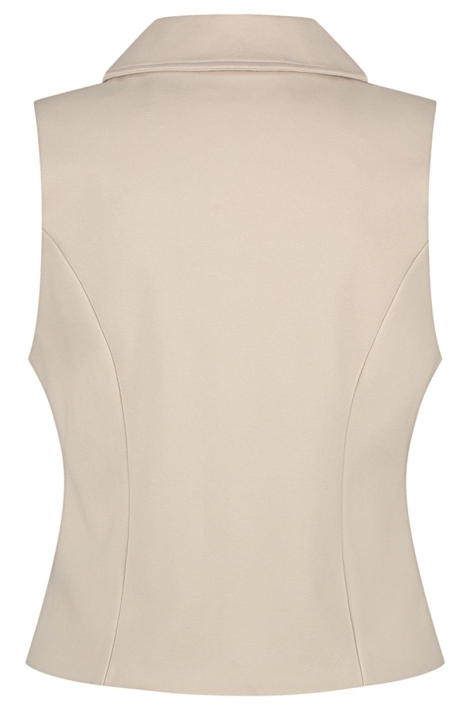 Red Button beige dames gilet | Achteraanzicht