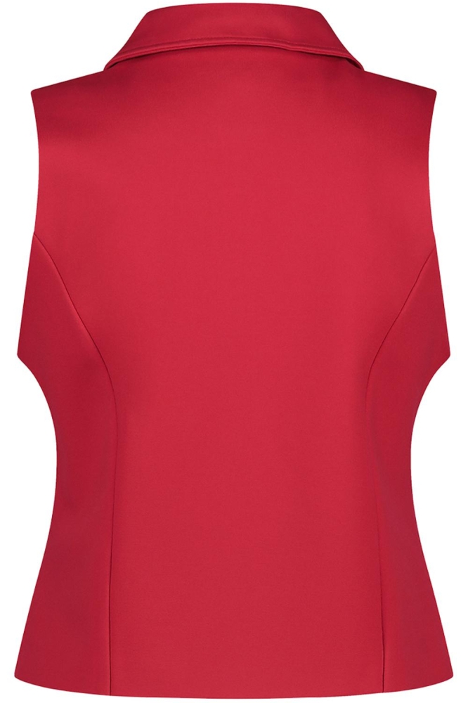 Red Button rode dames gilet | Achteraanzicht