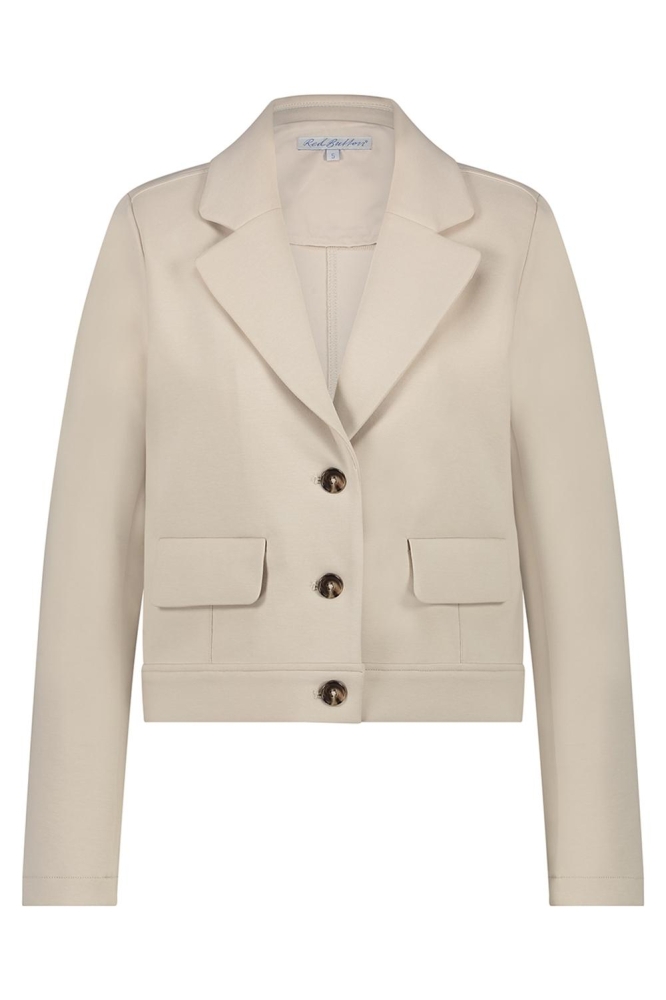 Red Button beige dames blazer | Vooraanzicht