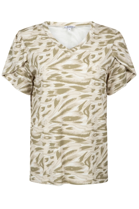 Zoso groene dames t-shirt | Vooraanzicht