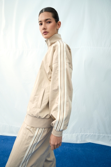Vila Jas VIHABA BOMBER JACKET 14111521 FEATHER GREY/BIRCH TRACK