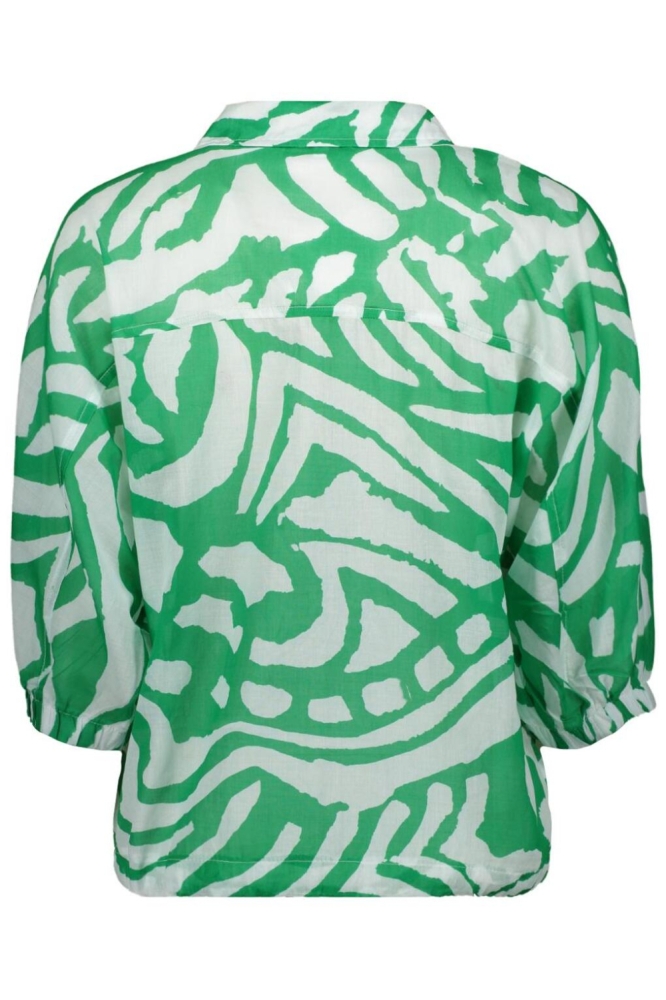 Zoso groene dames blouse | Achteraanzicht