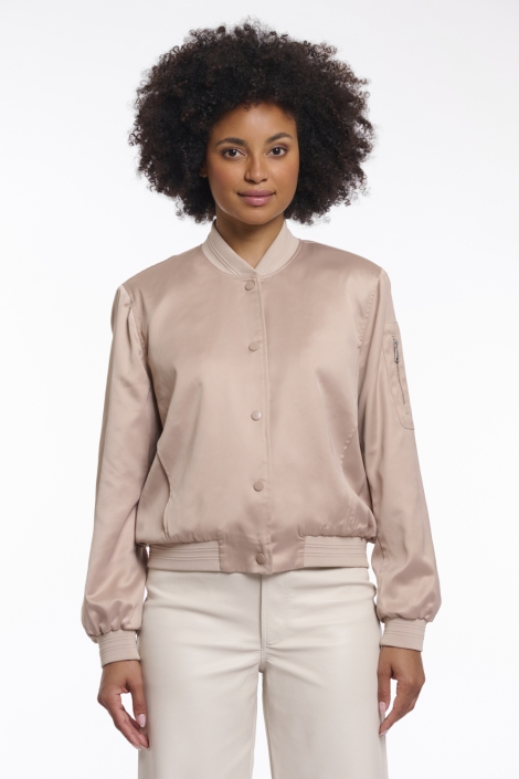 Rino & Pelle bruine dames jas | Model vooraanzicht