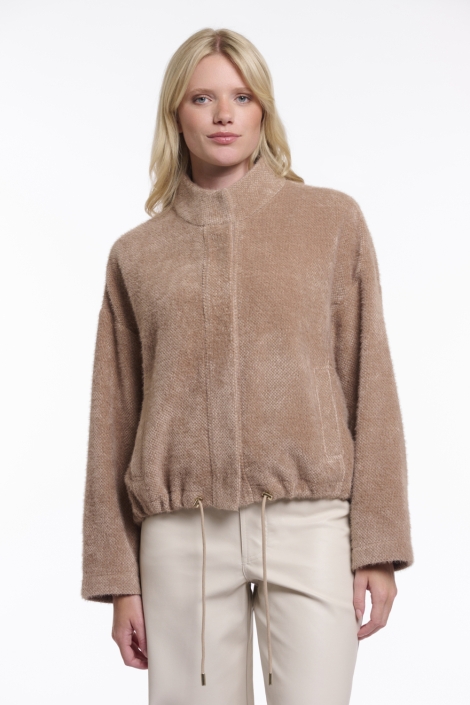 Rino & Pelle camel dames jas | Model vooraanzicht