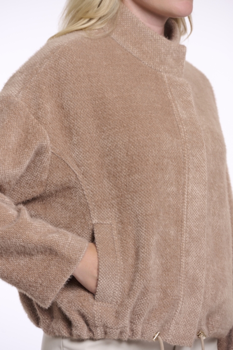 Rino & Pelle camel dames jas | Close up