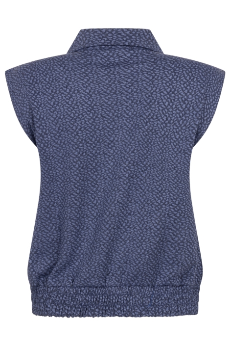 Zoso blauwe dames gilet | Achteraanzicht