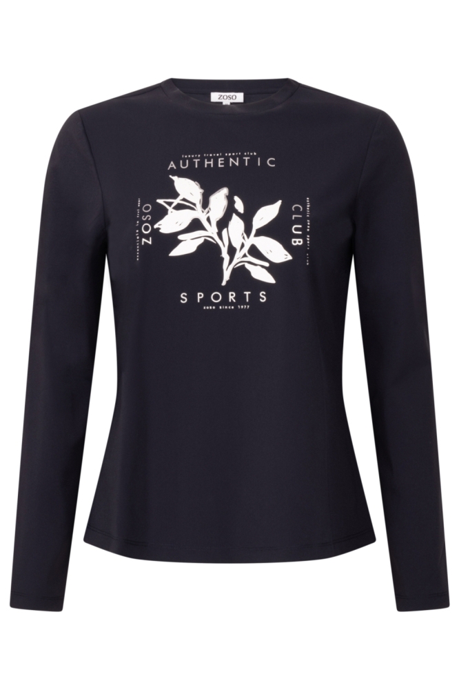 Zoso blauwe dames t-shirt | Vooraanzicht