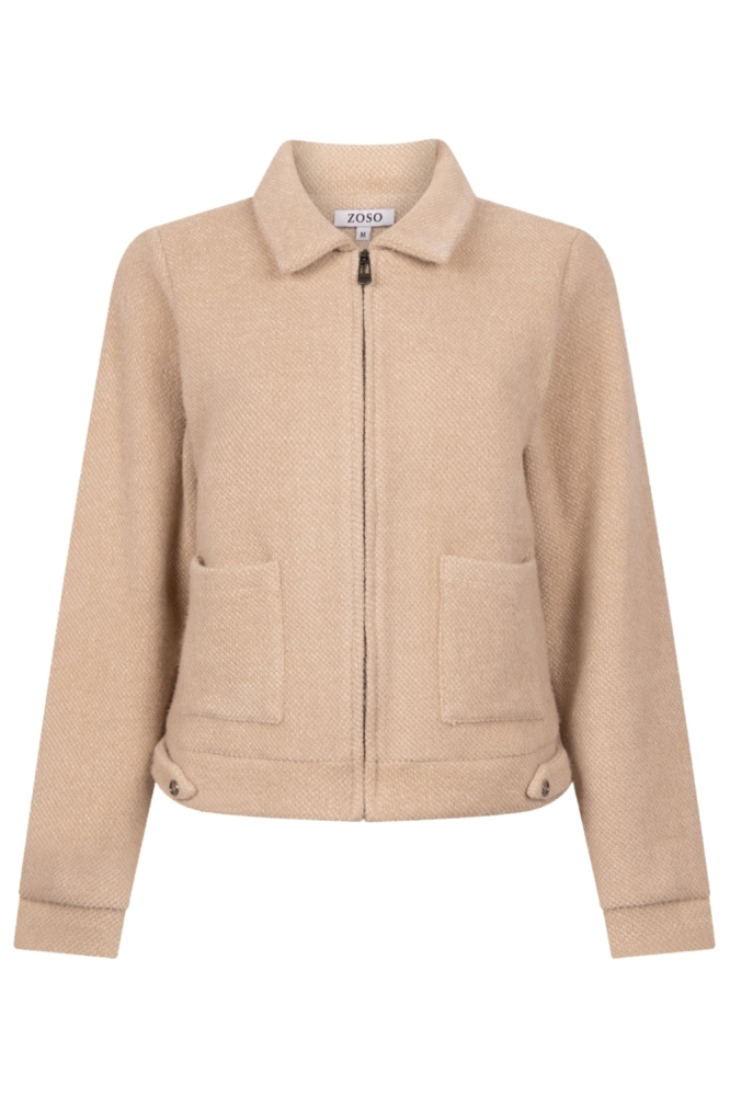 Zoso beige dames blazer | Vooraanzicht