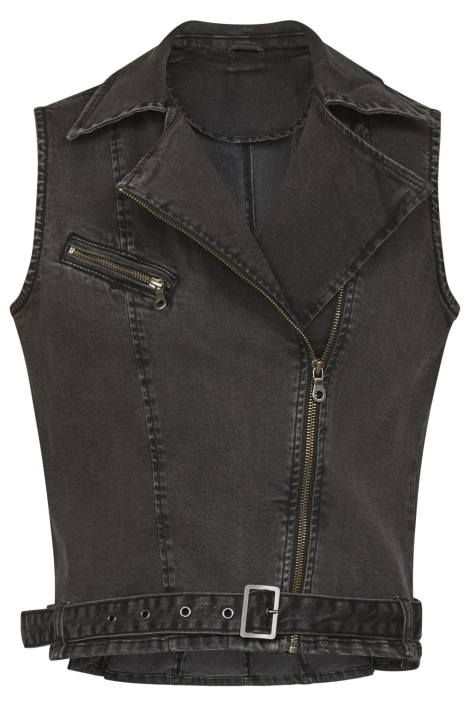 SisterS point zwarte dames gilet | Vooraanzicht