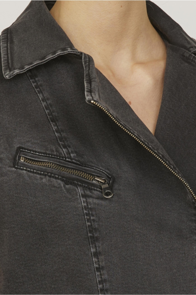 SisterS point zwarte dames gilet | Close up