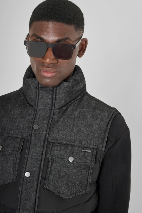 Antony Morato zwarte heren jas | Close up