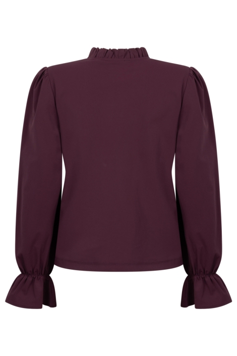 Zoso bordeaux dames t-shirt | Achteraanzicht