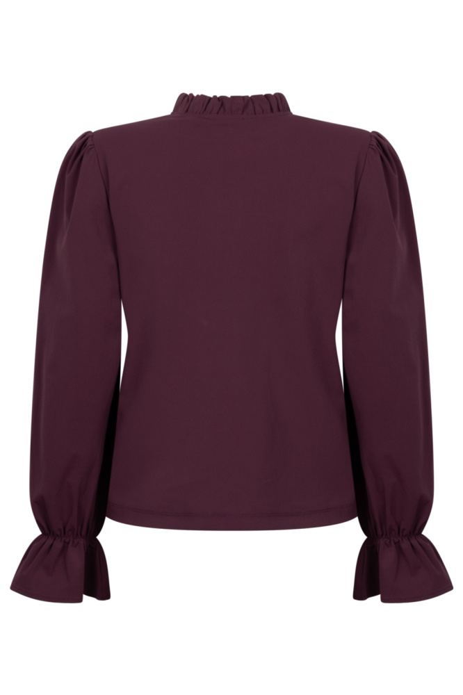 Zoso bordeaux dames t-shirt | Achteraanzicht