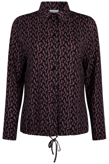 Zoso Blouse PIA 255 0000-0078 black-bordeaux