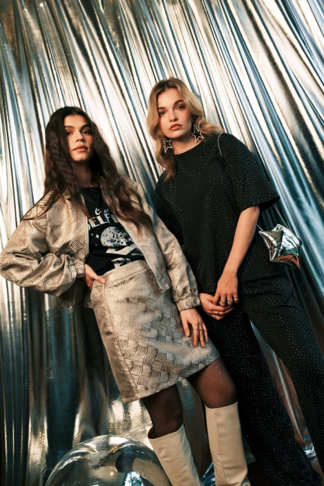 Fluresk zilveren dames jas | Sfeerbeeld, In situatie