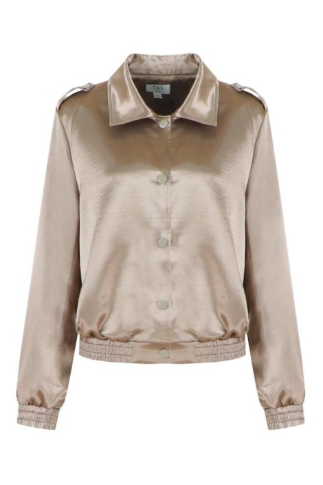 C&S The Label bronzen dames jas | Vooraanzicht