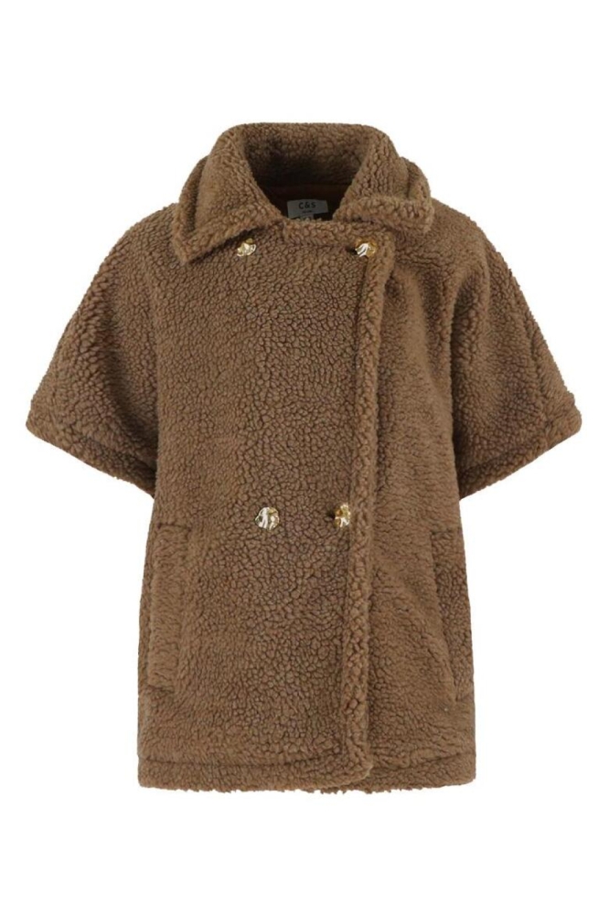 C&S The Label bruine dames jas | Vooraanzicht