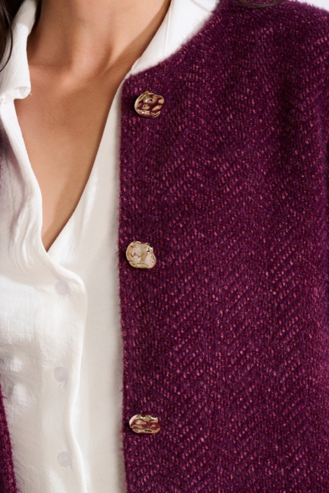 LolaLiza paarse dames vest | Close up