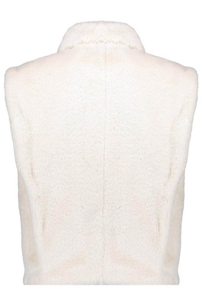 Geisha ecru dames gilet | Achteraanzicht