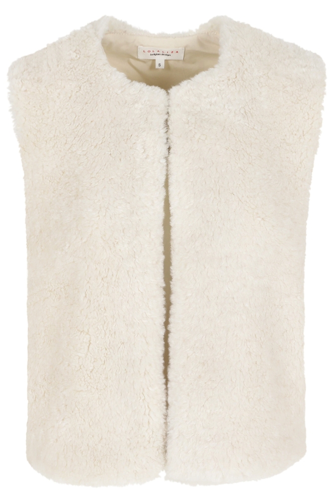 LolaLiza witte dames gilet | Vooraanzicht
