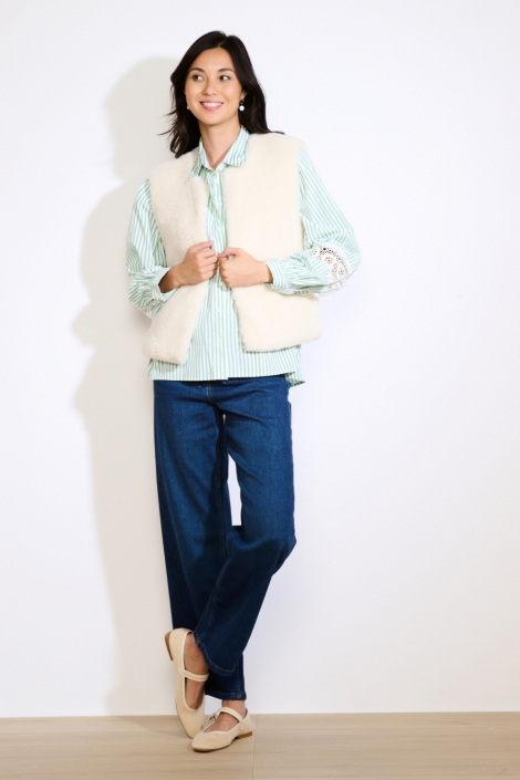 LolaLiza witte dames gilet | Model