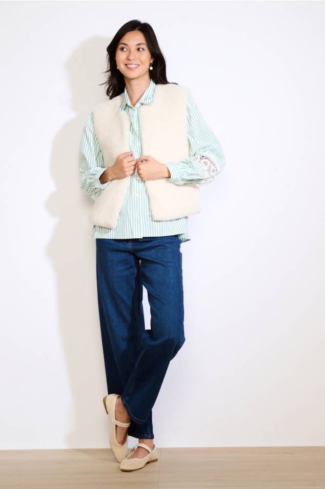 LolaLiza witte dames gilet | Model