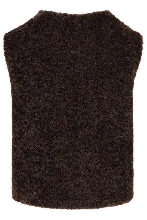 LolaLiza bruine dames gilet | Achteraanzicht
