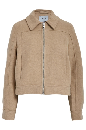 Minus Jas RUE SHORT JACKET MI6713 0161 IRISH CREAM SAND