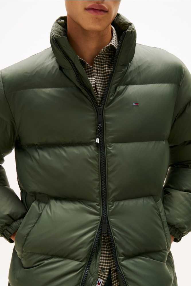 Tommy Jeans groene heren jas | Kleurstaal