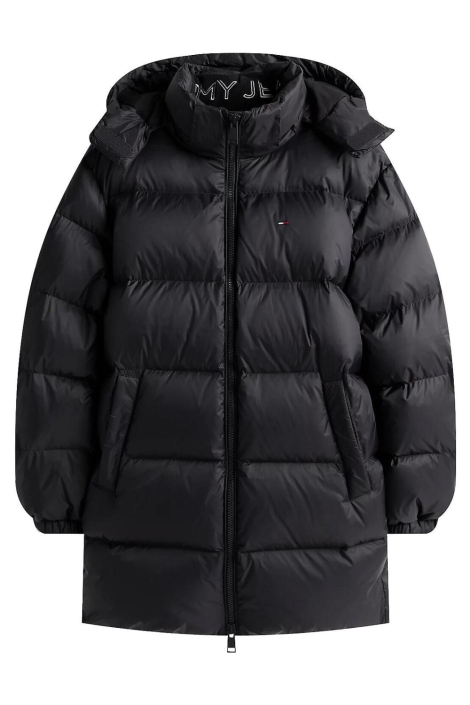 Tommy Jeans zwarte heren jas | Vooraanzicht