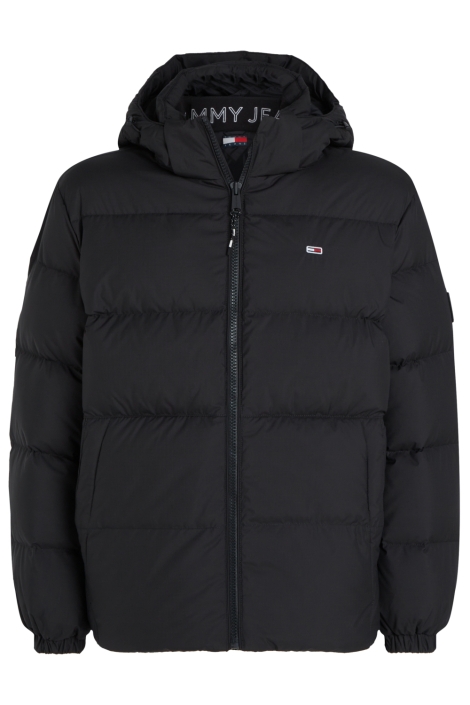 Tommy Jeans zwarte heren jas | Achteraanzicht