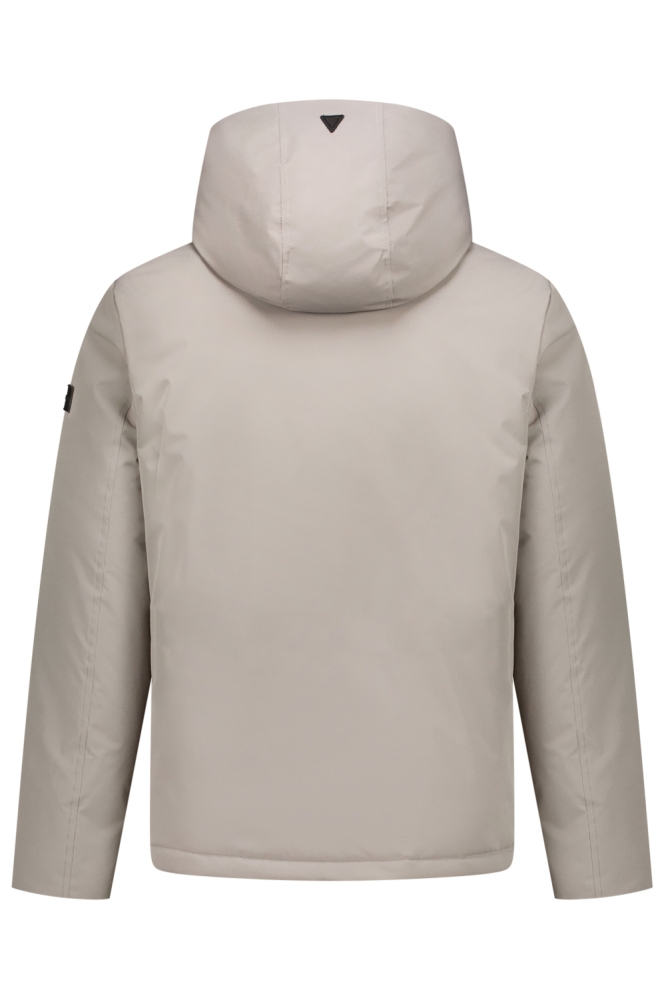 Pure Path grijze heren jas | Achteraanzicht