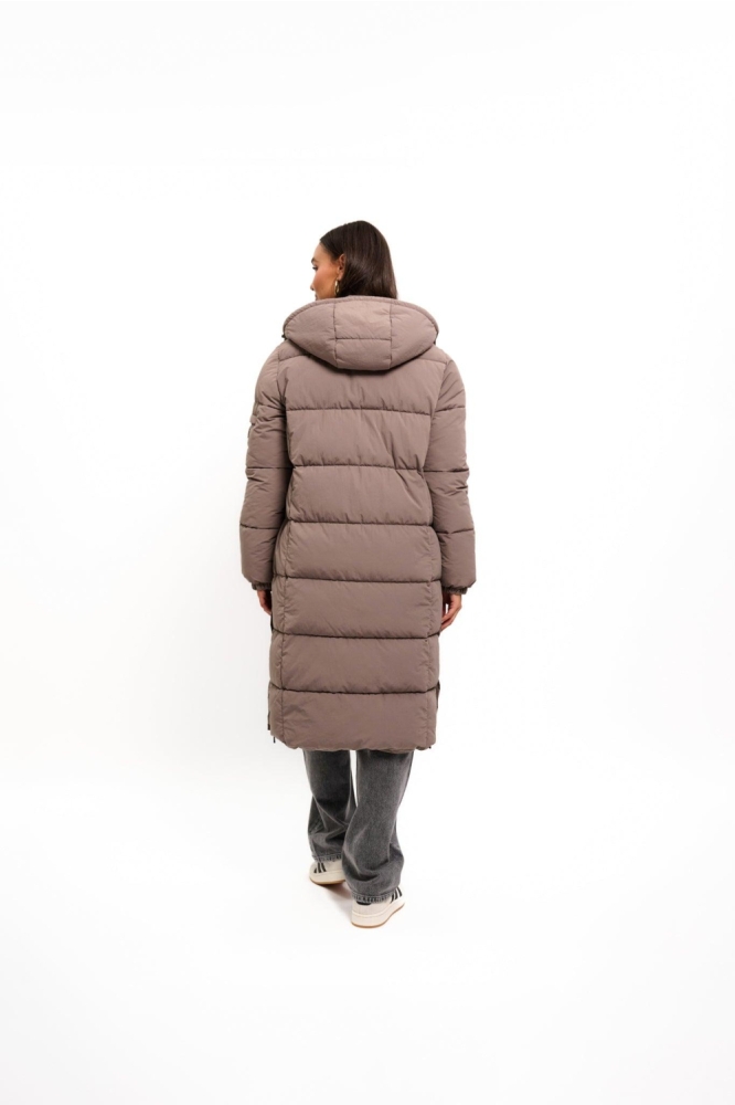 Malelions taupe dames jas | Model