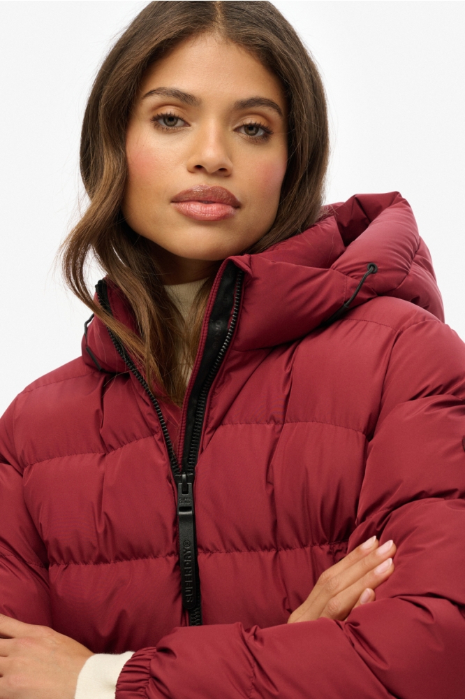 Superdry rode dames jas | Close up
