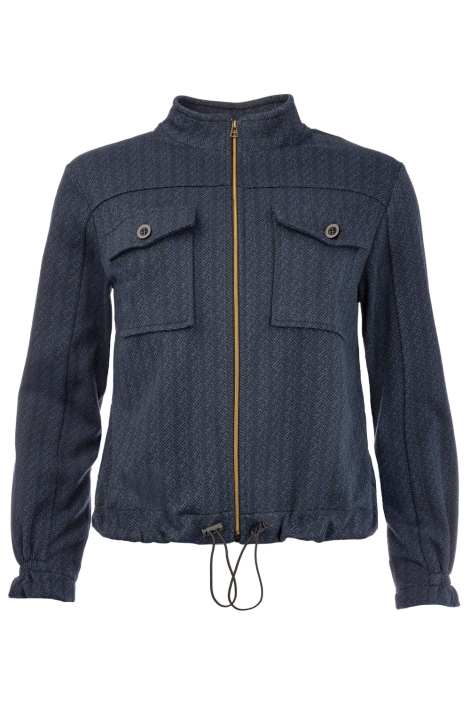 NED blauwe dames jas | Vooraanzicht