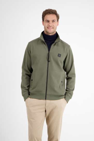 Lerros SWEATJACK MET SPORTIEVE STRUCTUUR 2594522 661 NORDIC OLIVE