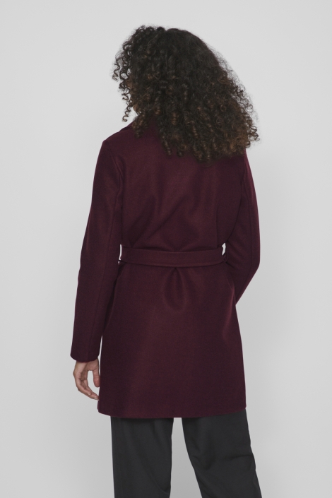 Vila bordeaux dames jas | Model achteraanzicht