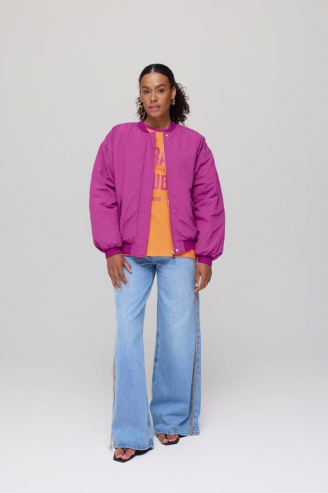 Harper & Yve roze dames jas | Model