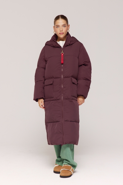 Harper & Yve bordeaux dames jas | Model vooraanzicht