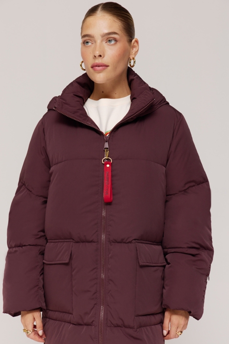 Harper & Yve bordeaux dames jas | Close up
