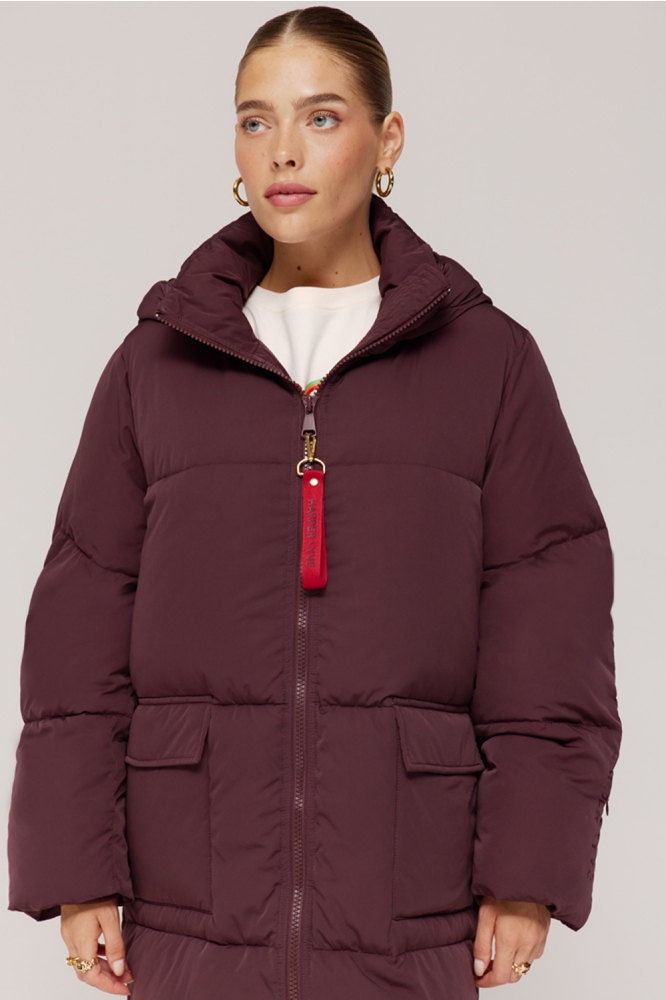 Harper & Yve bordeaux dames jas | Close up