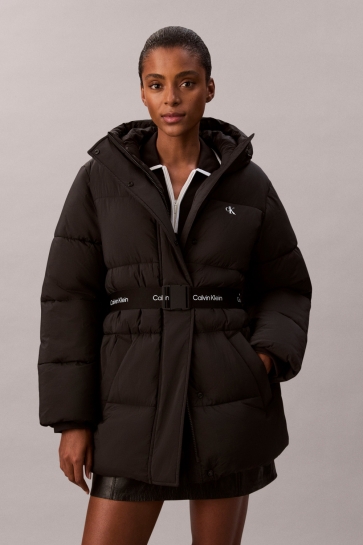 Calvin Klein Jas BELTED MIDWEIGHT PUF LV047D507G UB1 BLACK