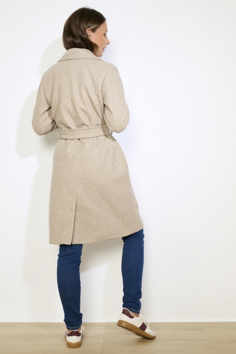 LolaLiza beige dames jas | Model achteraanzicht