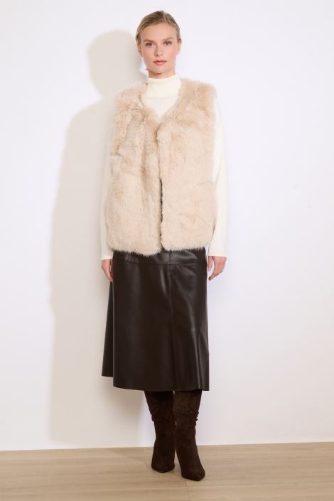 LolaLiza beige dames gilet | Model