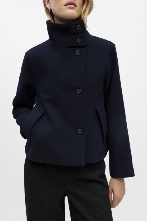 Object blauwe dames jas | Model